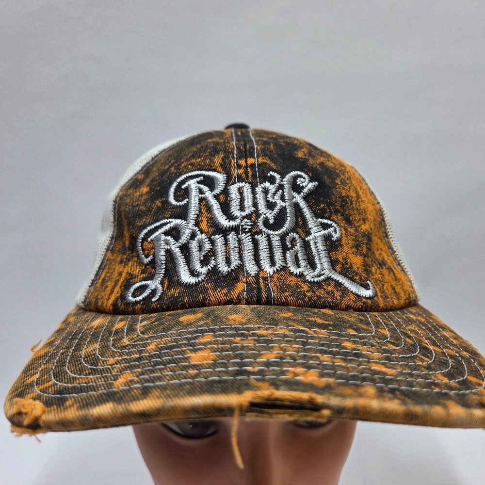 Rock Revival Hat Distressed Mesh Back Adjustable Hook Loop Unisex